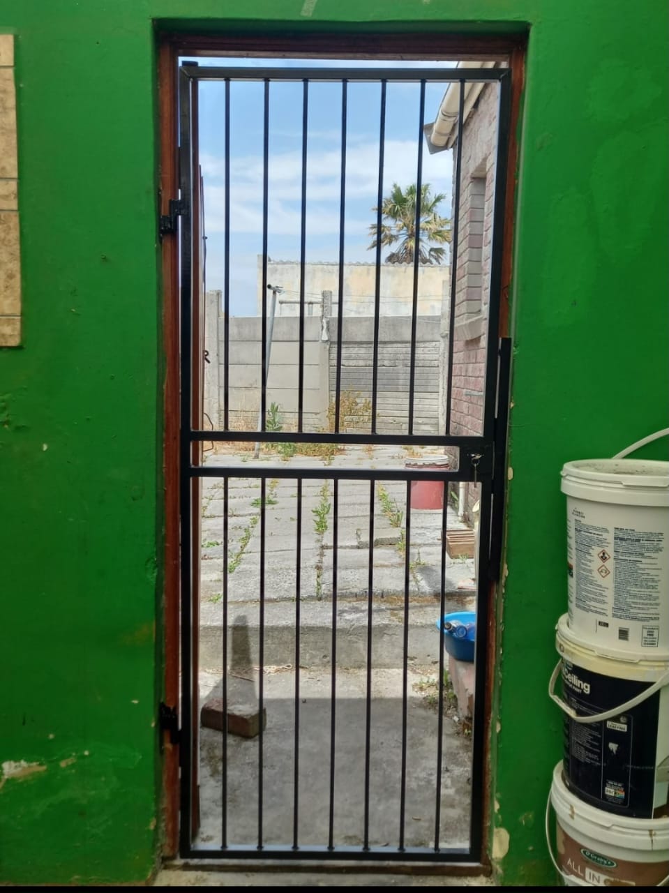 Back door security gate