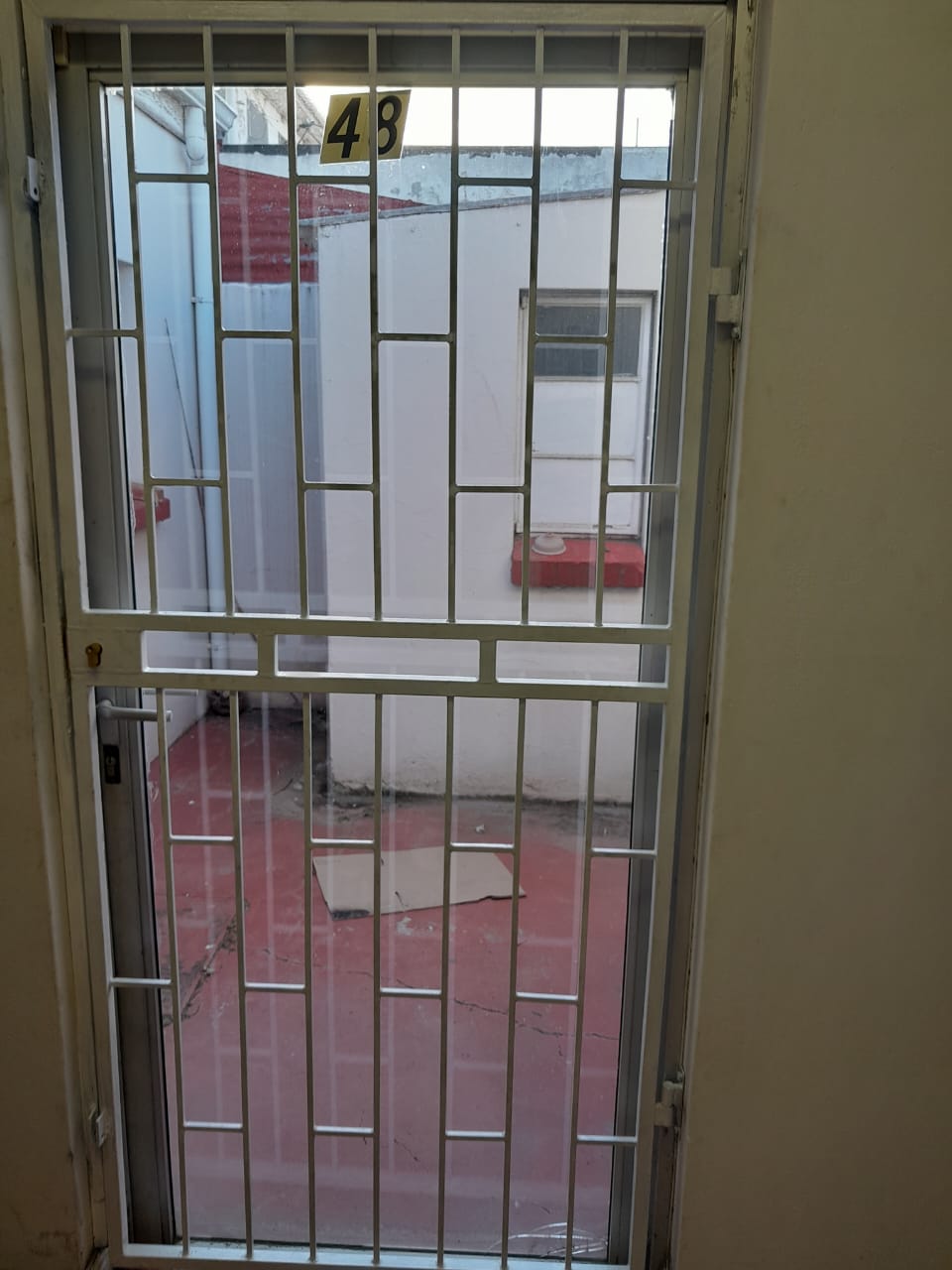 White door security gate