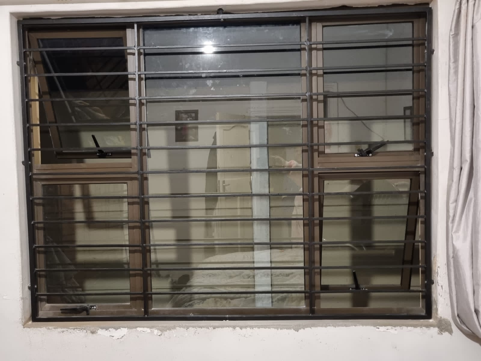 Large window burglar bars